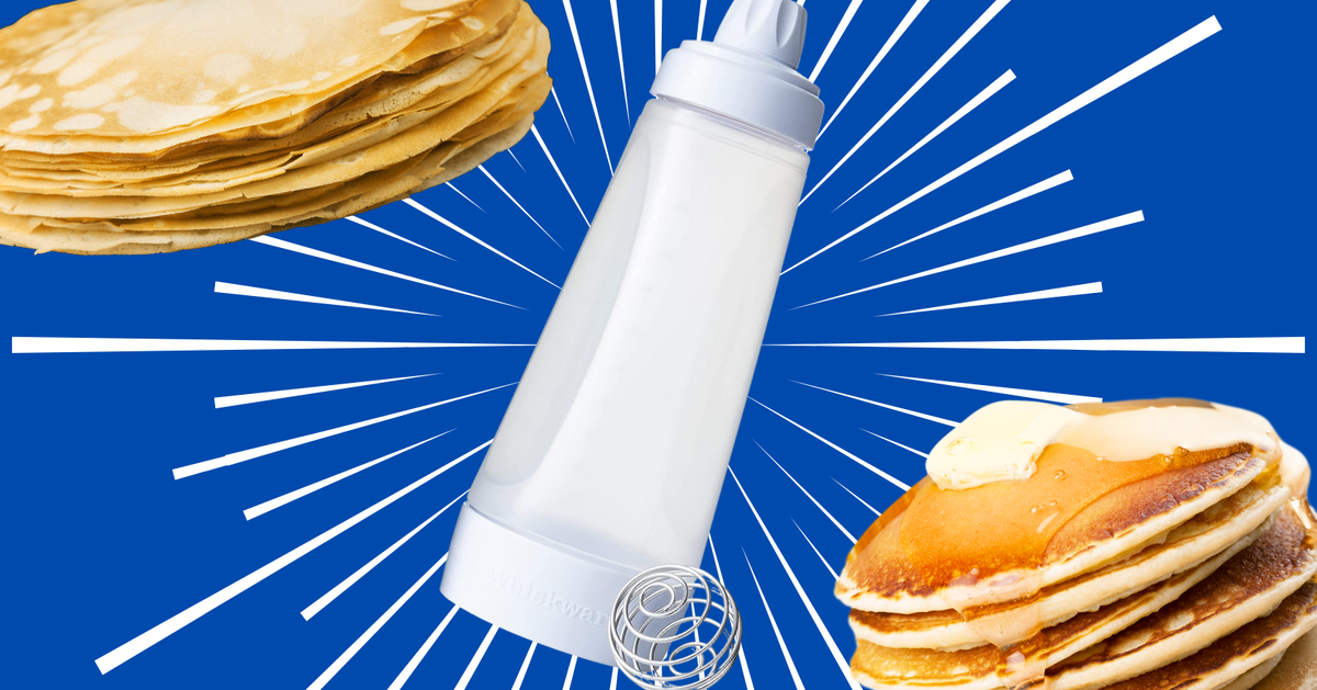 Pancake mixer top and dispenser