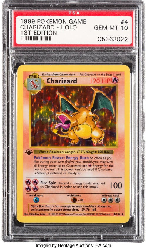 レアなポケモンカードが3900万円で落札される。1999年の最初の英語版で 
