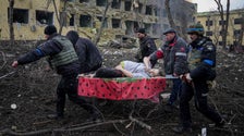  Pregnant Woman In Stretcher Photo, Baby Die After Russia Bombed Maternity Ward