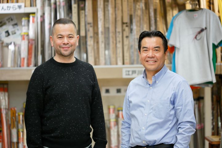日本釣用品工業会 LOVE BLUE Working Groupの高階義尚・副リーダー（左）と櫻井孝行・リーダー（右）