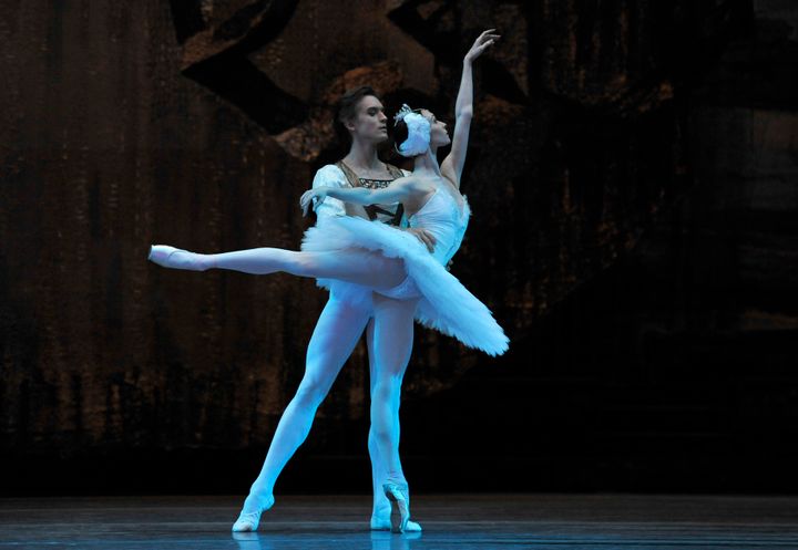 Olga Smirnova and Denis Rodkin in the Bolshoi Ballet's production of "Swan Lake" in London in 2016.