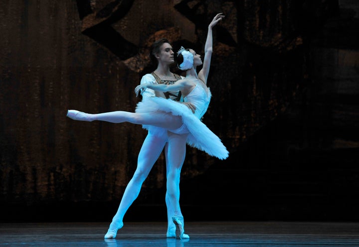 Olga Smirnova and Denis Rodkin in the Bolshoi Ballet's production of "Swan Lake" in London in 2016.