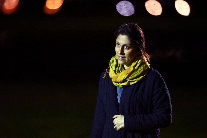 Nazanin Zaghari-Ratcliffe after landing at RAF Brize Norton.