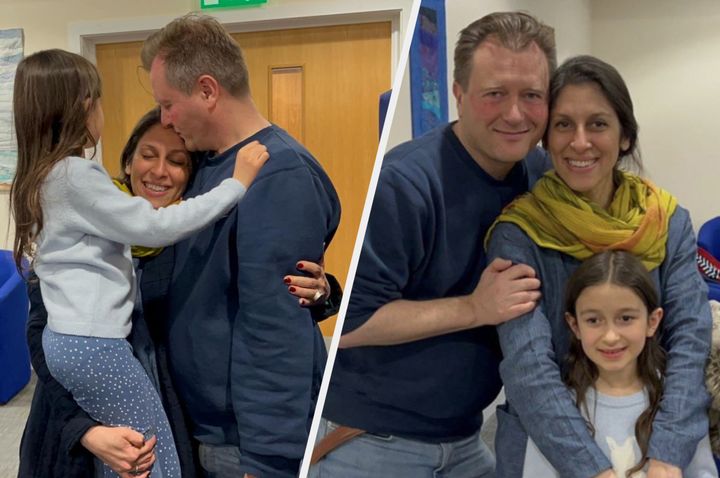 Tears of joy were shed as Nazanin Zaghari-Ratcliffe, Richard Ratcliffe and daughter Gabriella were together for the first time since 2016.