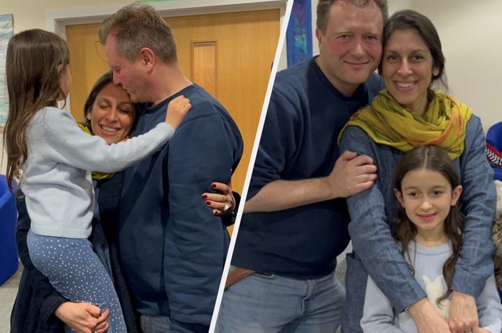 Tears of joy were shed as Nazanin Zaghari-Ratcliffe, Richard Ratcliffe and daughter Gabriella were together for the first time since 2016.
