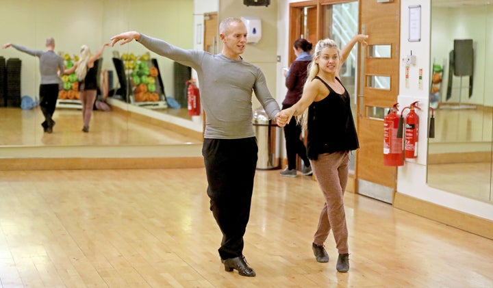 Rob Rinder and Oksana Platero rehearsing together in 2016