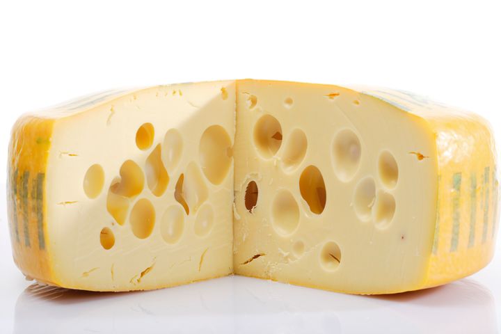 Emmenthal is a medium-hard cheese that originates from Switzerland.