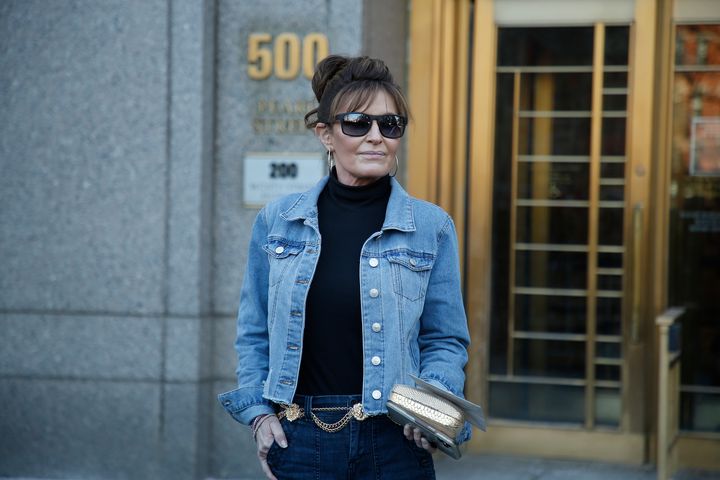 Sarah Palin leaves court after her defamation case against The New York Times was dismissed on Feb. 15.