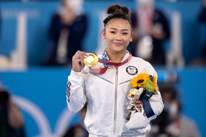 東京オリンピック体操女子・個人総合で金メダルに輝いたスニサ・リー選手（2021年7月29日）