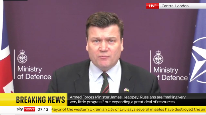 James Heappey also said Ukraine should not be pressured into making territorial concessions to Russia to end the conflict.