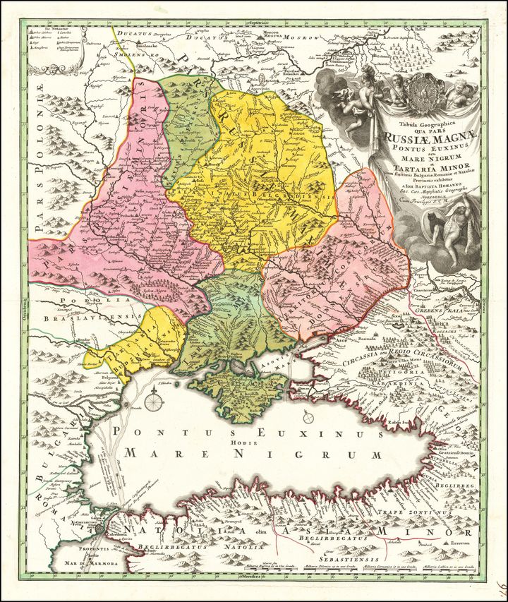 Χάρτης της Κριμαίας, χαρτογράφοι: Reiner & Joshua Ottens, Άμστερνταμ 1740c.