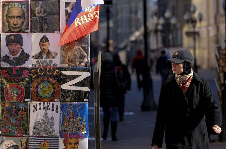 Μάρτιος 2022 Μόσχα - Το γράμμα Ζ σύμβολο πλέον του ρωσικού στρατού τραβάει το βλέμμα.