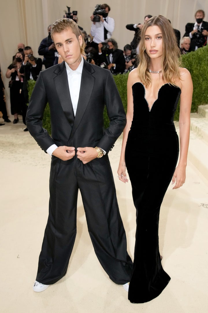 Justin Bieber and Hailey Bieber at the Met Gala on Sept.13, 2021 in New York City.