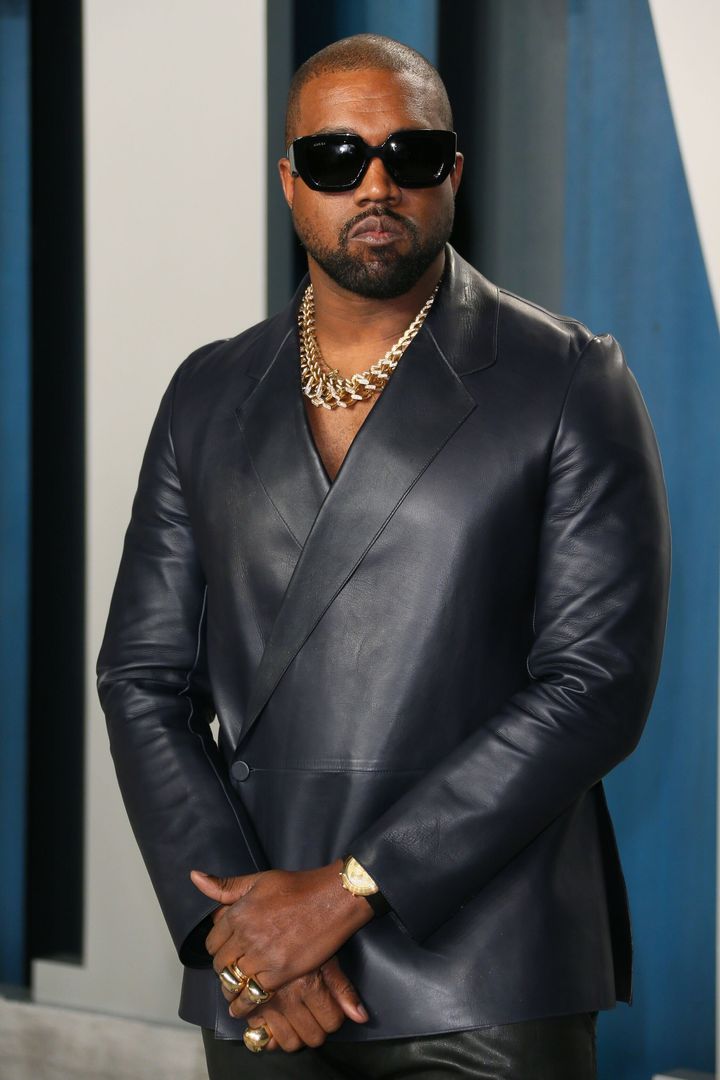 Kanye West pictured after the Oscars in 2020