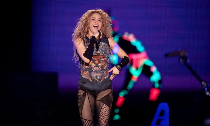 Shakira durante un concierto.