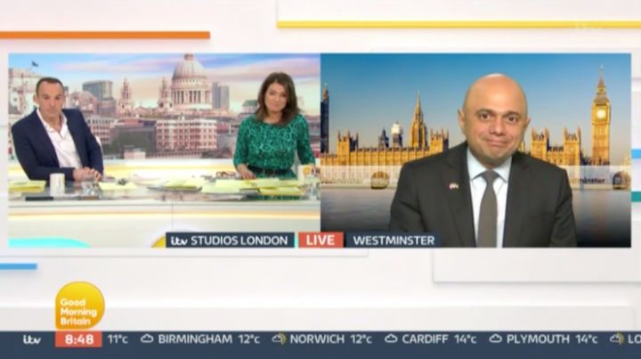 Martin Lewis and Susanna Reid interview Sajid Javid on Good Morning Britain