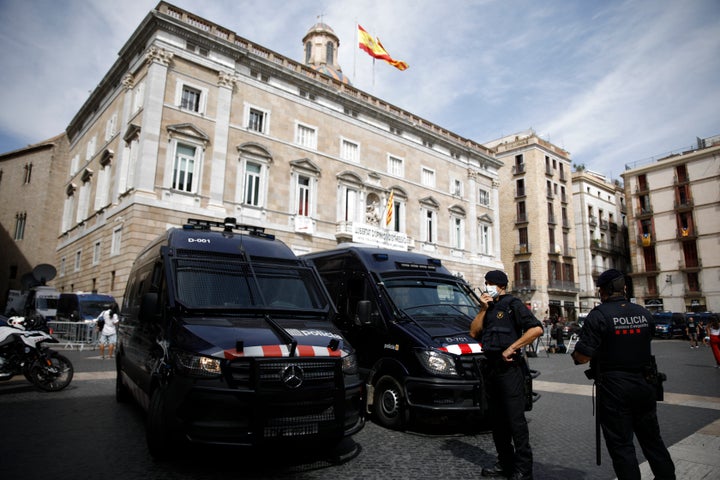 Dispositivo de los Mossos en Barcelona, en una imagen de archivo