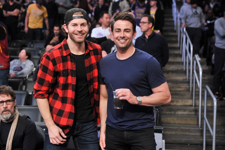 Jaymes Vaughan (left) and Jonathan Bennett in 2019. 