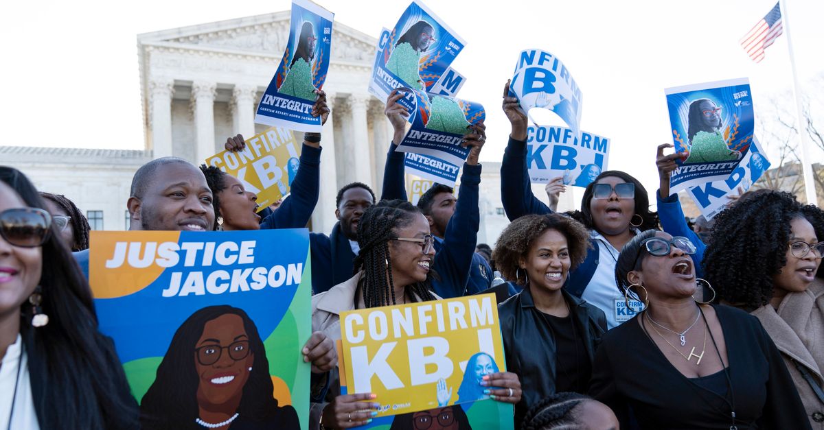 Black Women Rally At Supreme Court For Ketanji Brown Jackson