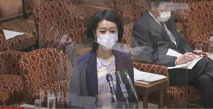 参院予算委員会公聴会で公述する中室牧子・慶大教授