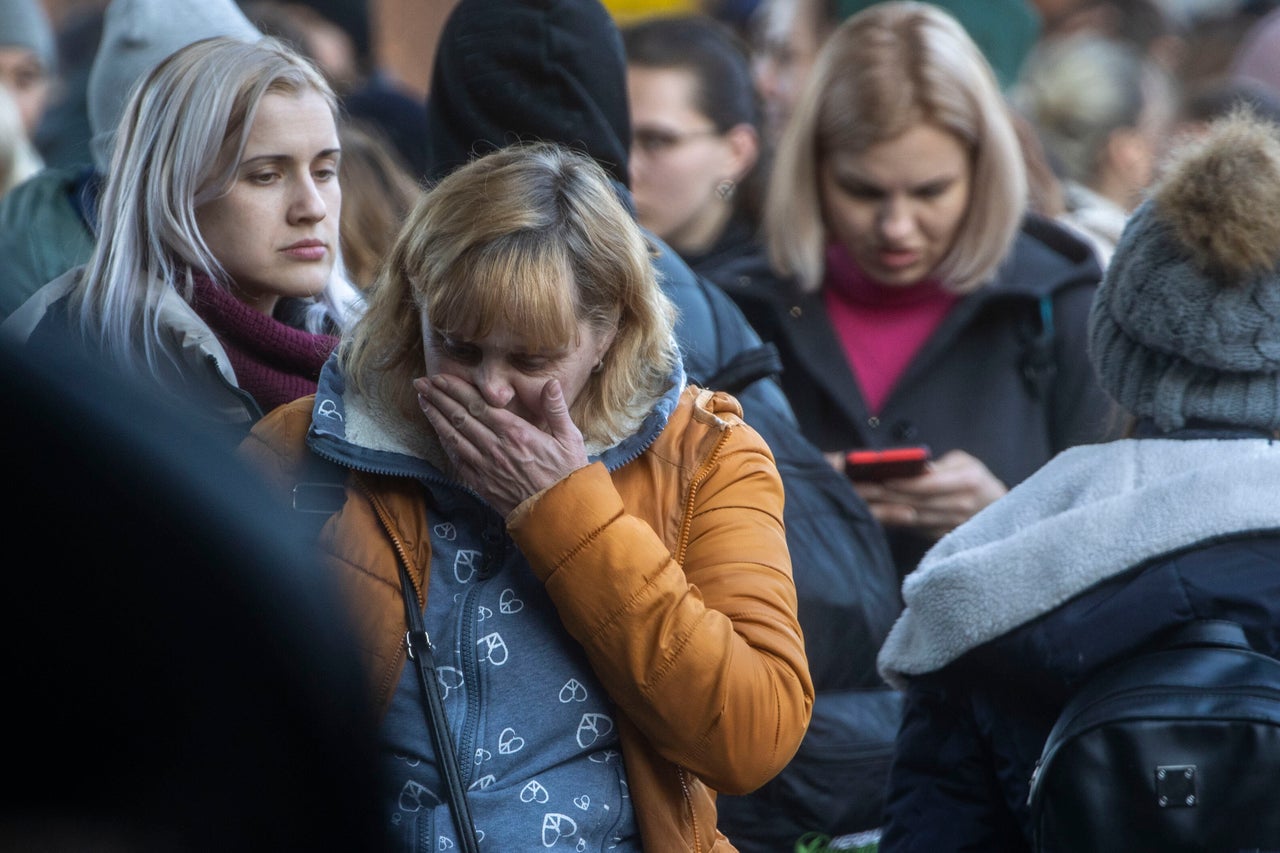 At the railroad station of the small Polish town of Przemysl, thousands of people who fled Ukraine by train continue to arrive every day.