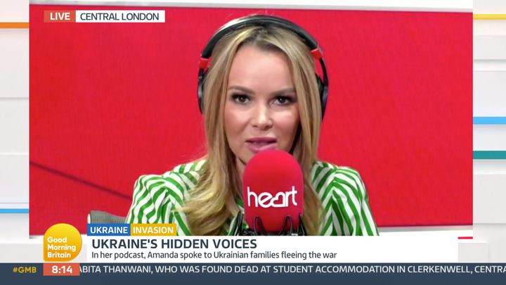 Amanda spoke to Good Morning Britain from the Heart radio studio