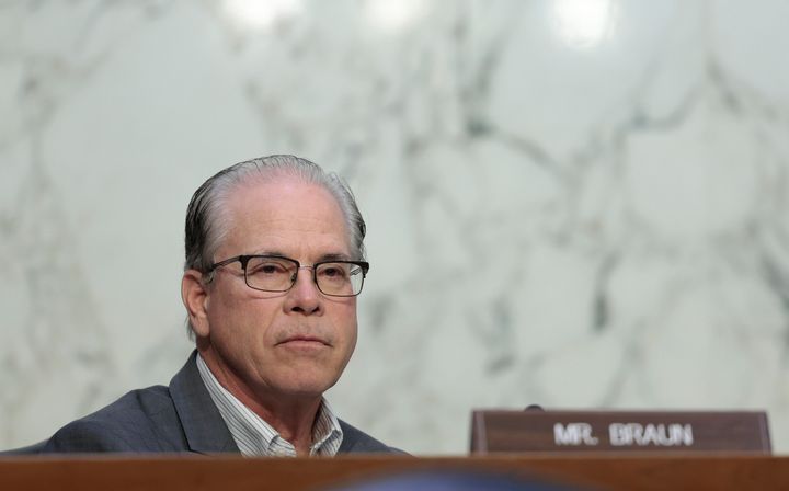 Sen. Mike Braun (R-Ind.) said he believes interracial marriage should not be legal nationwide.