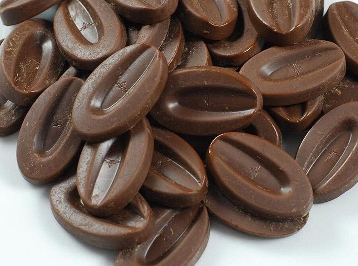 Valrhona's chocolate feves have a distinct shape that sets them apart from other disc-like mix-ins.