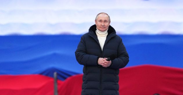 Vladimir Poutine, ici lors d'un concert marquant le huitième anniversaire de l'annexion de la...
