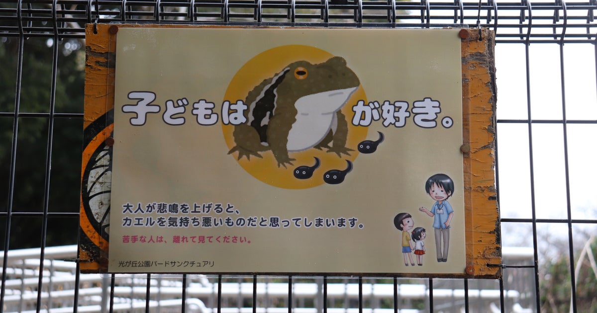 子どもはヒキガエルが好き」そんな看板が話題に。都立公園に設置された