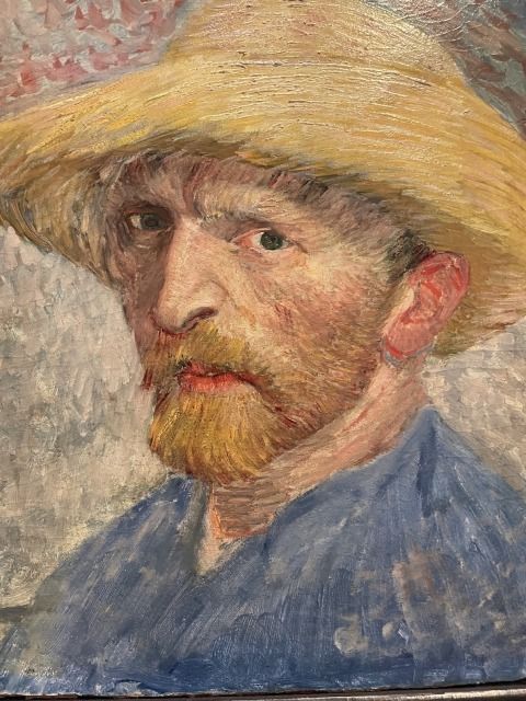 《麦藁帽をかぶった自画像》（1887）