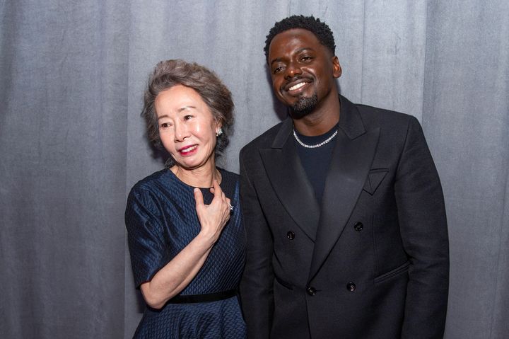 "Minari" star Youn Yuh-jung and "Judas and the Black Messiah" star Daniel Kaluuya at last year's Oscars, where they won Best Supporting Actress and Best Supporting Actor, respectively. 