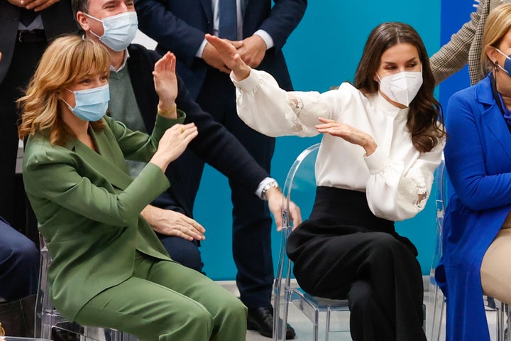La reina Letizia en el acto de presentación y anuncio del ganador del Premio Fundación Princesa de Girona 2022 en la categoría de Empresa.