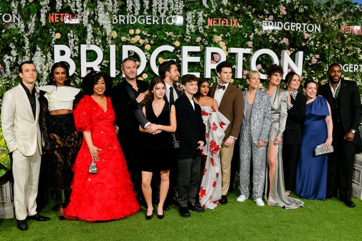 The stars of Bridgerton at the season two premiere