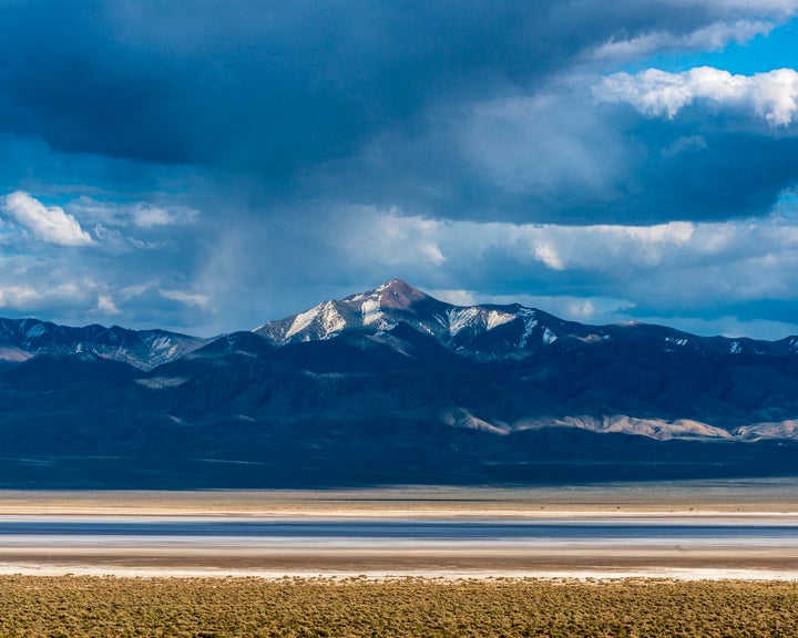 Job Peak, also known as Fox Peak, is pictured from Dixie Valley, Nevada, a former ranching town that the Navy acquired in the 1990s for its Fallon Range Training Complex. 