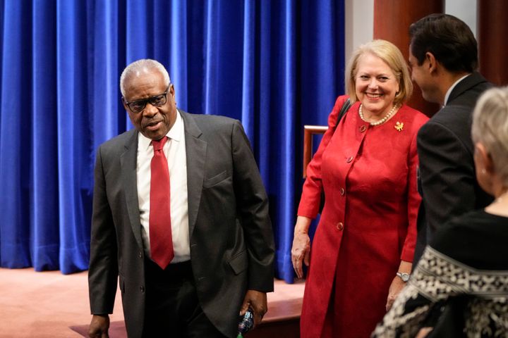 Ginni Thomas told White House chief of staff Mark Meadows that “a conversation with my best friend just now” helped her keep fighting to overturn the election. Clarence Thomas routinely refers to his wife as his “best friend.”