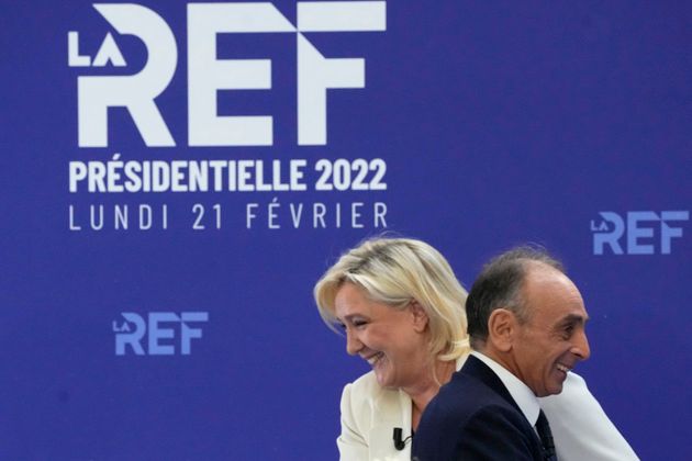 Marine Le Pen et Eric Zemmour photographié le 21 février