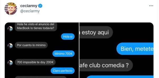 Conversación de esta venta.