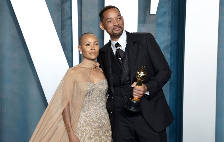 Jada Pinkett Smith and Will Smith at an Oscars after-party on Sunday night