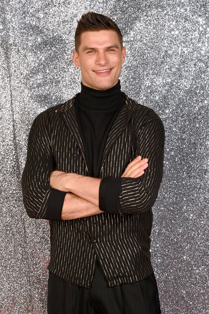 Aljaž pictured backstage on the most recent Strictly tour