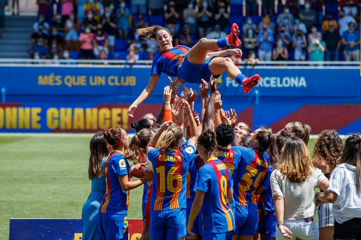 Despedida de Vicky Losada como jugadora del FC Barcelona el 3 de junio.