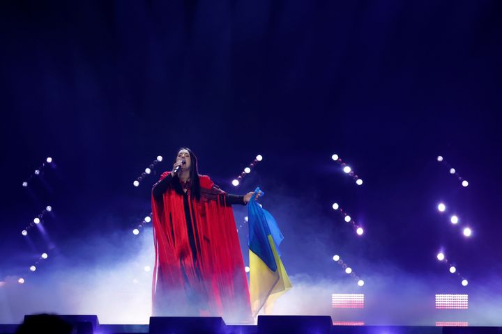 Jamala performing during the Concert For Ukraine