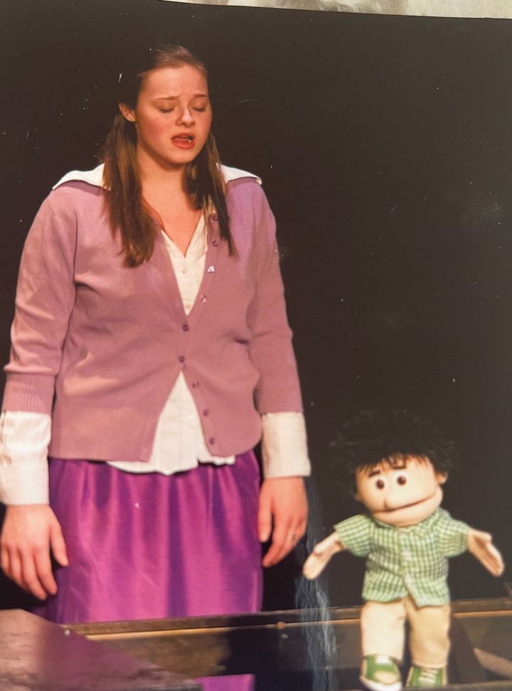 The author acting in her first high school play in 2007.