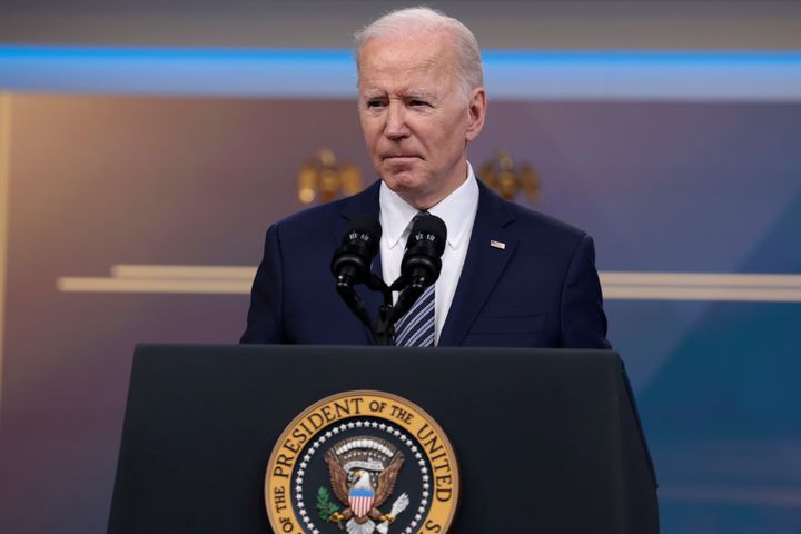 Biden delivers remarks on gas prices at the White House on March 31.