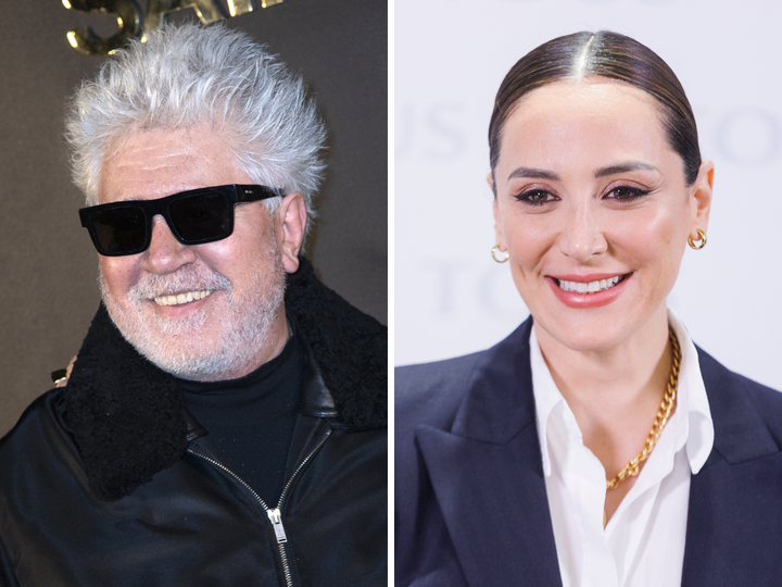 El director Pedro Almodóvar y la colaboradora de 'El Hormiguero' Tamara Falcó.