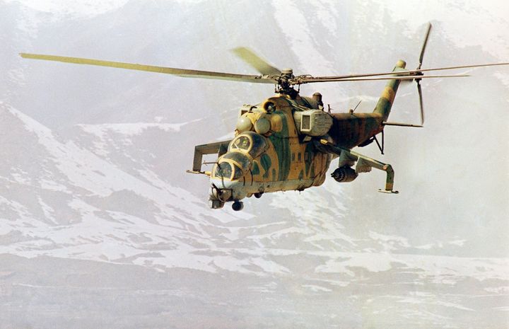 Σοβιετικό Hind στο Αφγανιστάν το 1989.