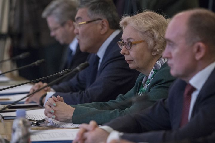 7 Ιουνίου 2016, Μόσχα. Η Τατιάνα Βολόβαγια σε συνάντηση της Ευρασιατικής Οικονομικής Επιτροπής, στο ρωσικό υπουργείο Εξωτερικών. (Photo by Nikita Shvetsov/Anadolu Agency/Getty Images)