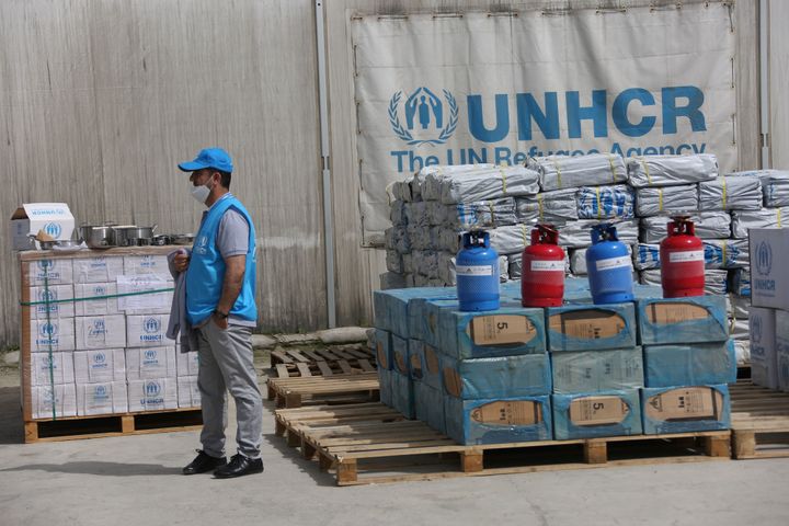 Humanitarian supplies in Kabul provided by China.