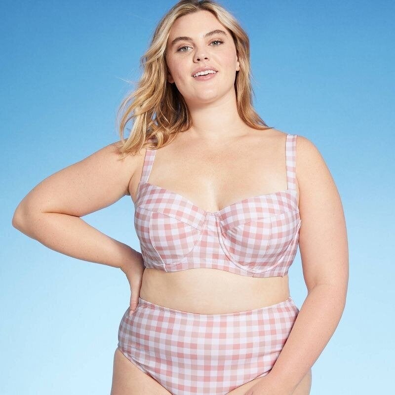 target plus size bathing suit tops