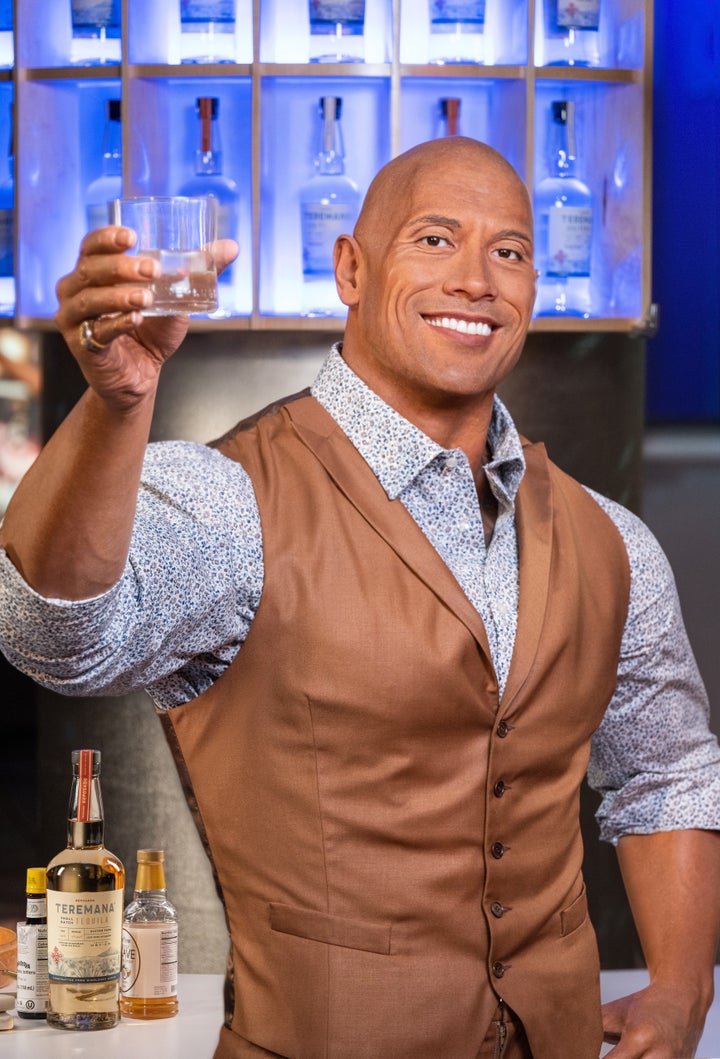 The Dwayne Johnson wax figure at Madame Tussauds Las Vegas.